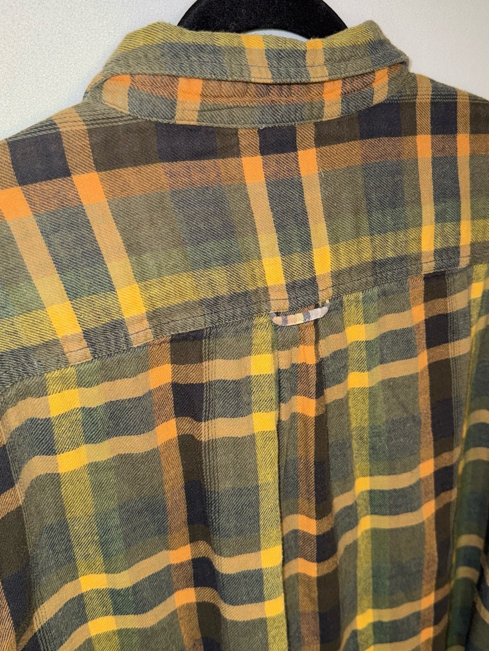 Carbon2Cobalt Men’s Plaid Flannel LS Button Up Shirt Size XL Green Yellow - Picture 4 of 9